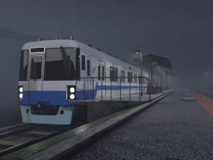 Japan train fukuoka subway 1000 Low-poly 3D 模型