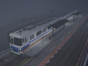 Japan train fukuoka subway 1000 Low-poly 3D 模型