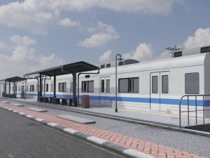 Japan train fukuoka subway 1000 Low-poly 3D 模型
