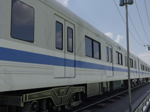 Japan train fukuoka subway 1000 Low-poly 3D 模型