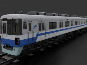 Japan train fukuoka subway 1000 Low-poly 3D 模型