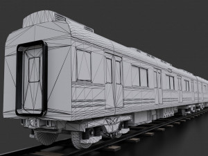 Japan train fukuoka subway 1000 Low-poly 3D 模型