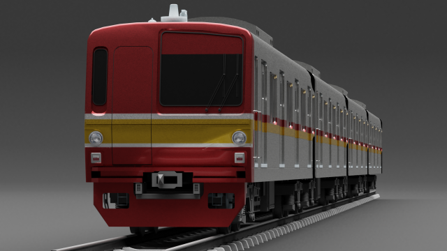 Japan Train Takyo metro subway 6000 Low-poly 3D 模型 .c4d .max .obj .3ds .fbx .stl .blend 