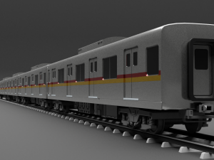 Japan Train Takyo metro subway 6000 Low-poly 3D 模型