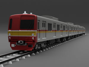 Japan Train Takyo metro subway 6000 Low-poly 3D 模型