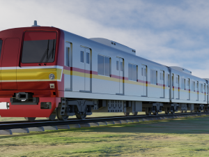 Japan Train Takyo metro subway 6000 Low-poly 3D 模型
