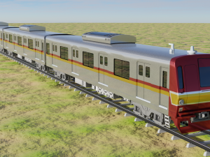 Japan Train Takyo metro subway 6000 Low-poly 3D 模型
