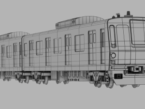 Japan Train Takyo metro subway 6000 Low-poly 3D 模型