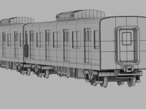 Japan Train Takyo metro subway 6000 Low-poly 3D 模型