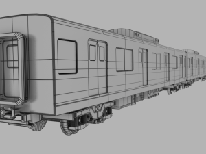 Japan Train Takyo metro subway 6000 Low-poly Modelo 3D