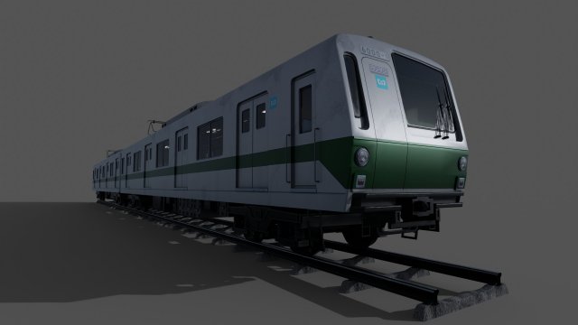 Japan Train Takyo metro subway 6000 Low-poly Modelo 3D .c4d .max .obj .3ds .fbx .stl .blend 