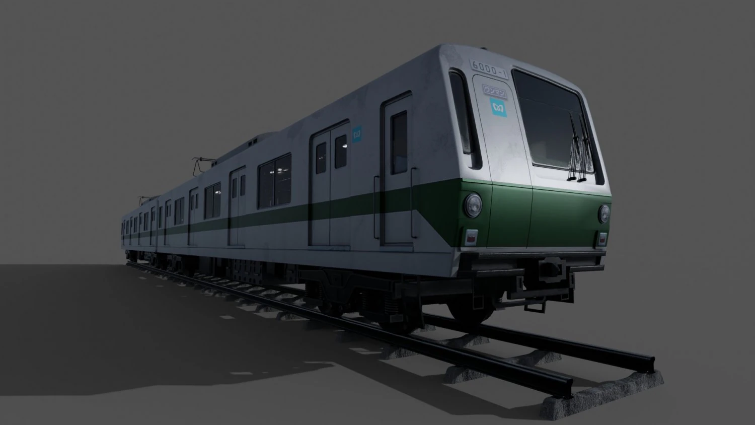 Japan Train Takyo metro subway 6000 Low-poly 3D Model .c4d .max .obj .3ds .fbx .stl .blend