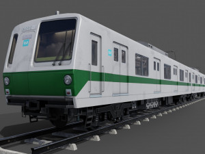 Japan Train Takyo metro subway 6000 Low-poly Modelo 3D