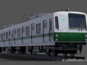 Japan Train Takyo metro subway 6000 Low-poly 3D Model