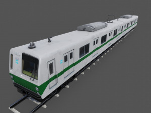 Japan Train Takyo metro subway 6000 Low-poly Modelo 3D