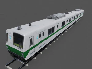 Japan Train Takyo metro subway 6000 Low-poly 3D Model