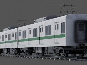 Japan Train Takyo metro subway 6000 Low-poly Modelo 3D