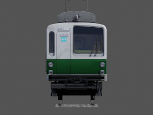 Japan Train Takyo metro subway 6000 Low-poly Modelo 3D