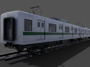 Japan Train Takyo metro subway 6000 Low-poly Modelo 3D