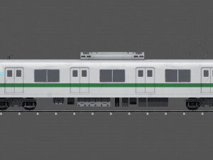 Japan Train Takyo metro subway 6000 Low-poly Modelo 3D