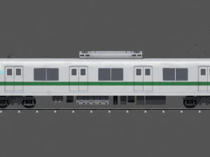Japan Train Takyo metro subway 6000 Low-poly 3D Model