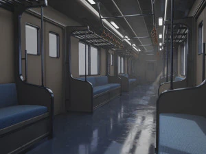 Japan Train Takyo metro subway 6000 Low-poly 3D Model