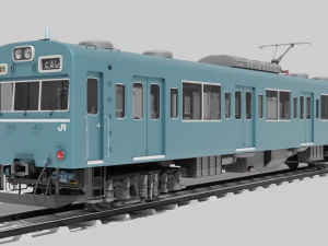 Japan Train subway Jr series 3D Model