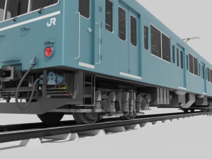Japan Train subway Jr series 3D Model