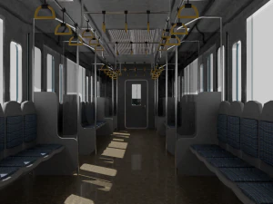 Japan Train subway Jr series 3D Model
