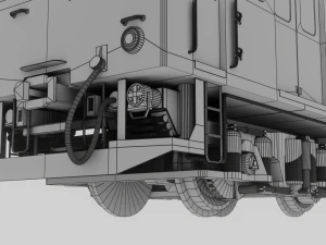 Japan Train subway Jr series 3D Model
