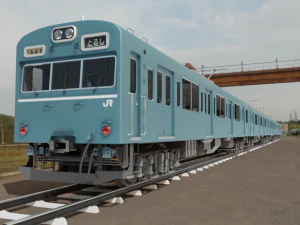 Japan Train subway Jr series 3D Model