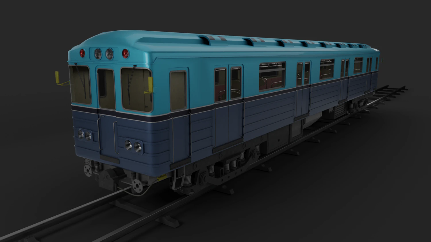 Subway Carriage 3D Model .c4d .max .obj .3ds .fbx .stl .blend 