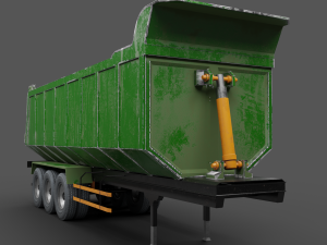 Dusty agricultural trailer 3D Model