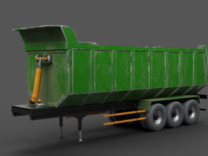 Dusty agricultural trailer 3D Model