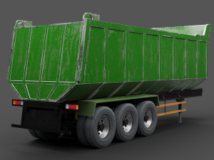 Dusty agricultural trailer 3D Model