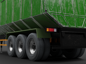 Dusty agricultural trailer 3D Model