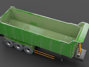 Dusty agricultural trailer 3D Model