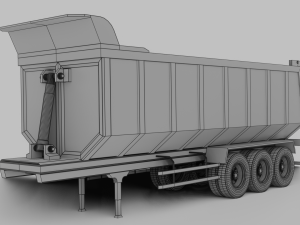 Dusty agricultural trailer 3D Model