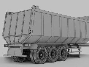 Dusty agricultural trailer 3D Model