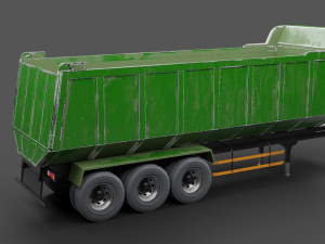 Dusty agricultural trailer 3D Model