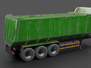 Dusty agricultural trailer 3D Model