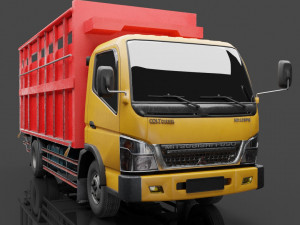 Truck Mitsubishi fuso Canter Low-poly  3D Model
