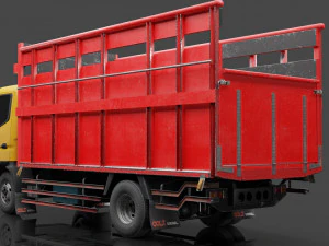 Truck Mitsubishi fuso Canter Low-poly 3D Model