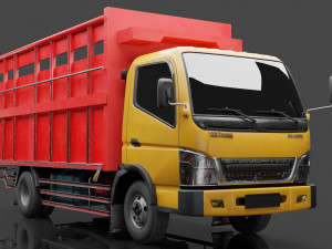 Truck Mitsubishi fuso Canter Low-poly 3D 모델