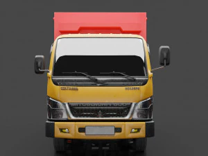 Truck Mitsubishi fuso Canter Low-poly 3D Model