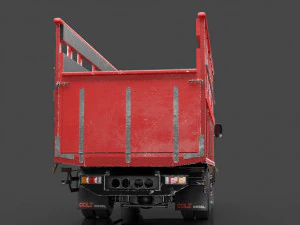 Truck Mitsubishi fuso Canter Low-poly 3D Model