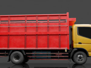 Truck Mitsubishi fuso Canter Low-poly 3D Model