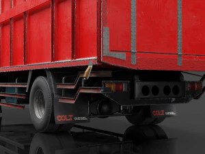Truck Mitsubishi fuso Canter Low-poly 3D Model