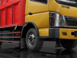 Truck Mitsubishi fuso Canter Low-poly 3D Model