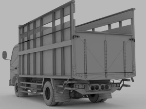Truck Mitsubishi fuso Canter Low-poly 3D Model
